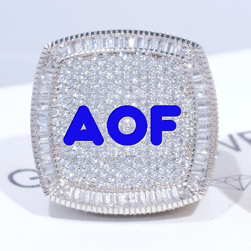 CUSTOM LETTER 3D ICED RING