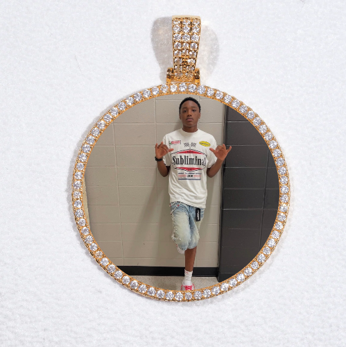 MEDIUM 3D CIRCLE CUSTOM PICTURE PENDANT