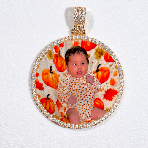 MEDIUM 3D CIRCLE CUSTOM PICTURE PENDANT