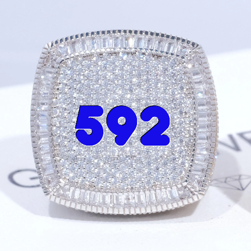 CUSTOM LETTER 3D ICED RING