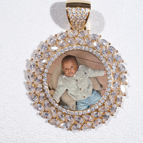 Large 3D Wheat Ear Custom Picture Pendant