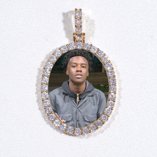 3D Oval Custom Picture Pendant