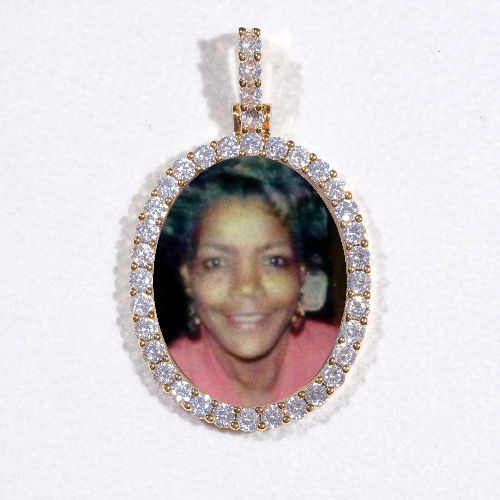 3D Oval Custom Picture Pendant