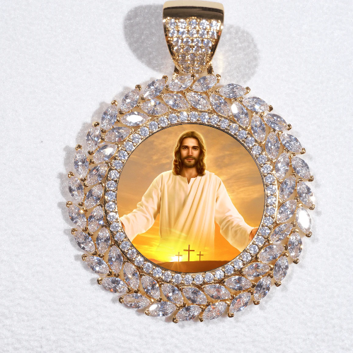 Large 3D Wheat Ear Custom Picture Pendant