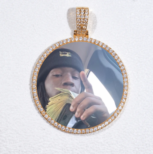 MEDIUM 3D CIRCLE CUSTOM PICTURE PENDANT