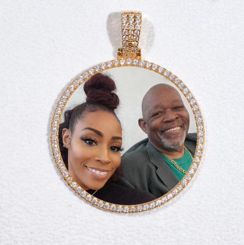 MEDIUM 3D CIRCLE CUSTOM PICTURE PENDANT