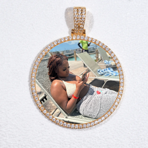 MEDIUM 3D CIRCLE CUSTOM PICTURE PENDANT