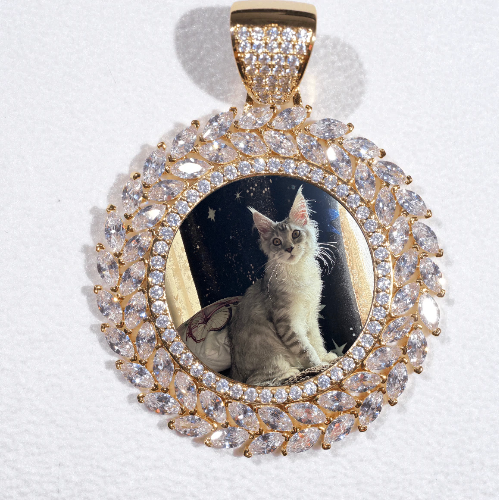 Large 3D Wheat Ear Custom Picture Pendant