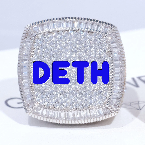 CUSTOM LETTER 3D ICED RING
