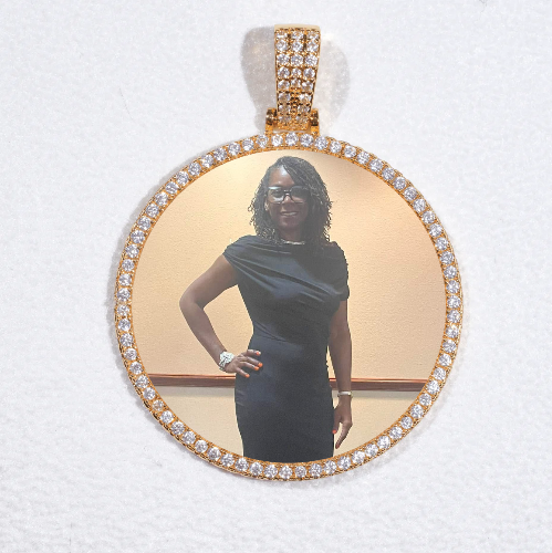 MEDIUM 3D CIRCLE CUSTOM PICTURE PENDANT