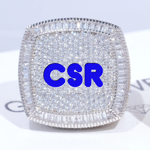 CUSTOM LETTER 3D ICED RING