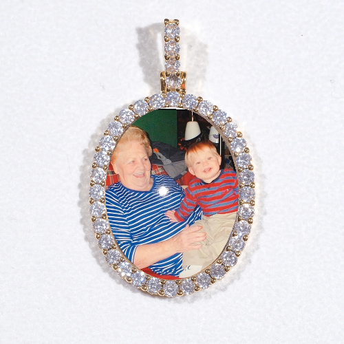 3D Oval Custom Picture Pendant