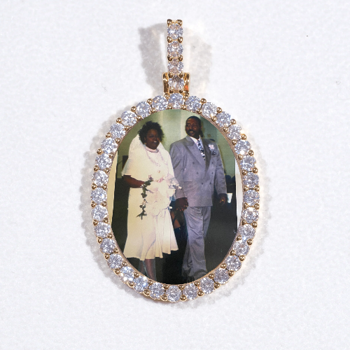 3D Oval Custom Picture Pendant