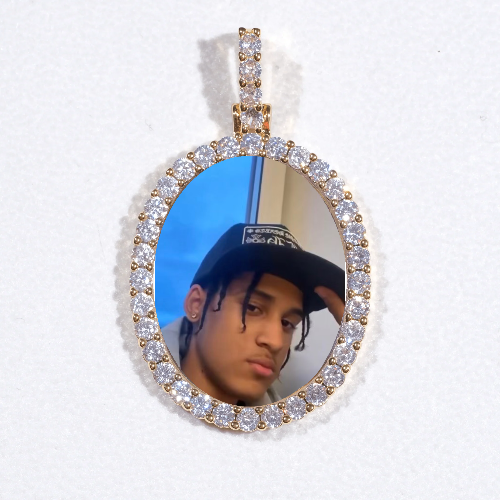 3D Oval Custom Picture Pendant