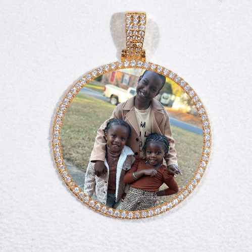 MEDIUM 3D CIRCLE CUSTOM PICTURE PENDANT