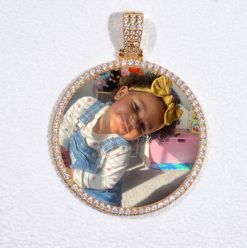 MEDIUM 3D CIRCLE CUSTOM PICTURE PENDANT