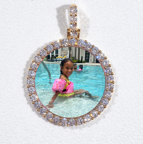 3D CIRCLE CUSTOM PICTURE PENDANT SMALL SIZE