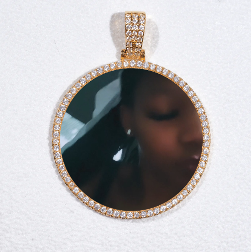 MEDIUM 3D CIRCLE CUSTOM PICTURE PENDANT
