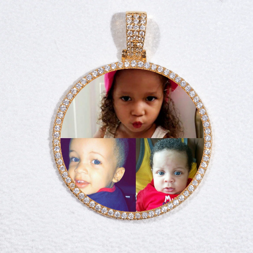MEDIUM 3D CIRCLE CUSTOM PICTURE PENDANT