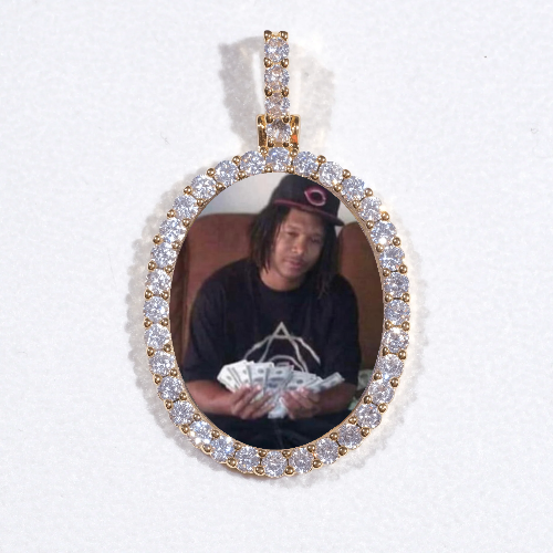 3D Oval Custom Picture Pendant