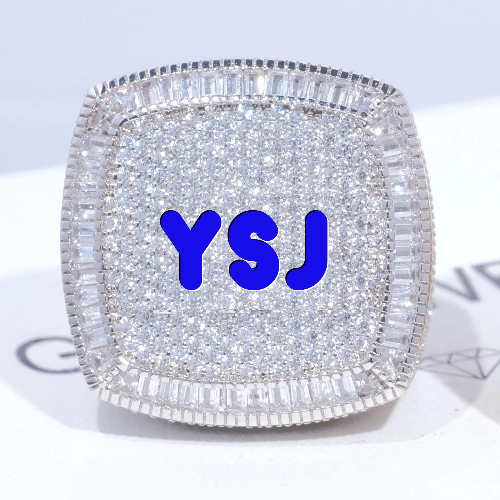 CUSTOM LETTER 3D ICED RING