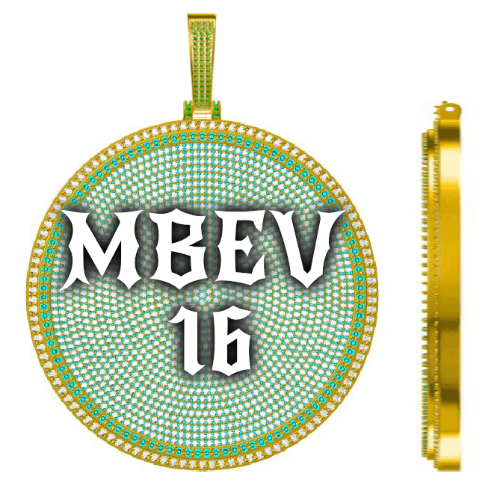 CUSTOM LETTER NECKLACE 3D BIG DISC