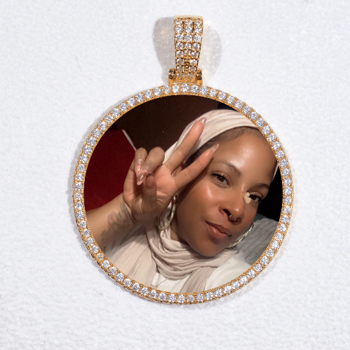 MEDIUM 3D CIRCLE CUSTOM PICTURE PENDANT