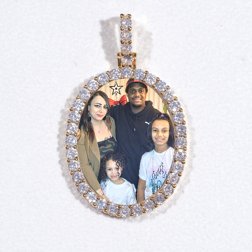3D Oval Custom Picture Pendant