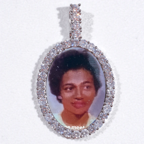 Large 3D Oval Custom Picture Pendant