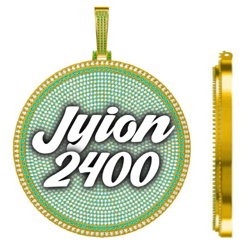 CUSTOM LETTER NECKLACE 3D BIG DISC