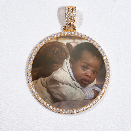 MEDIUM 3D CIRCLE CUSTOM PICTURE PENDANT