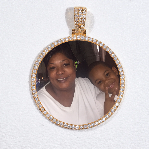 MEDIUM 3D CIRCLE CUSTOM PICTURE PENDANT