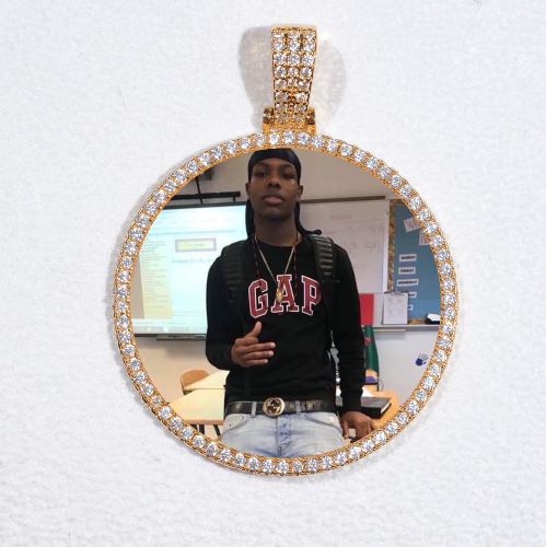 MEDIUM 3D CIRCLE CUSTOM PICTURE PENDANT
