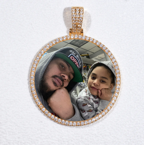 MEDIUM 3D CIRCLE CUSTOM PICTURE PENDANT