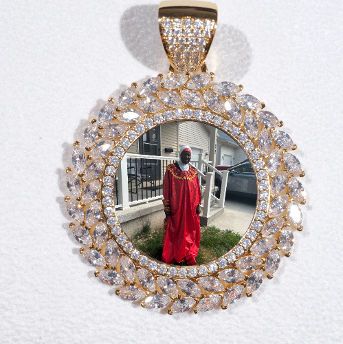Large 3D Wheat Ear Custom Picture Pendant