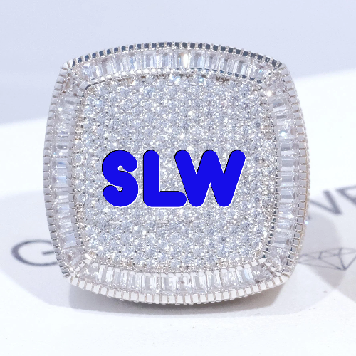 CUSTOM LETTER 3D ICED RING