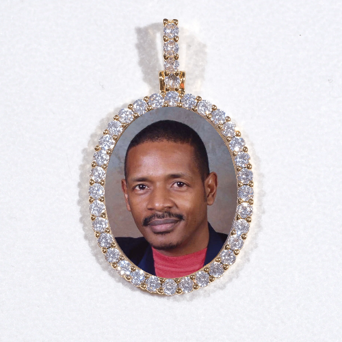 3D Oval Custom Picture Pendant