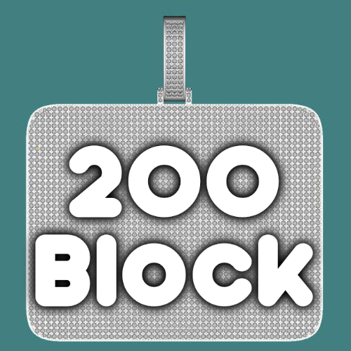 CUSTOM LETTER NECKLACE 3D BIG SQUARE