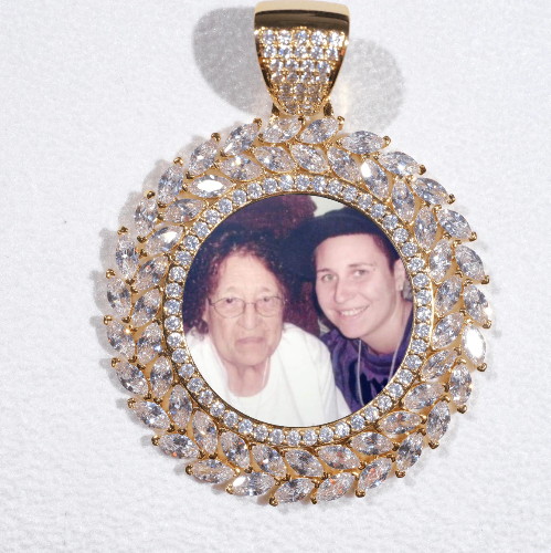 Large 3D Wheat Ear Custom Picture Pendant