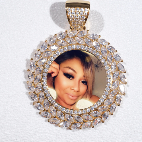Large 3D Wheat Ear Custom Picture Pendant