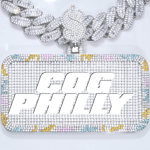 CUSTOM LETTER NECKLACE 3D COLORFUL SQUARE