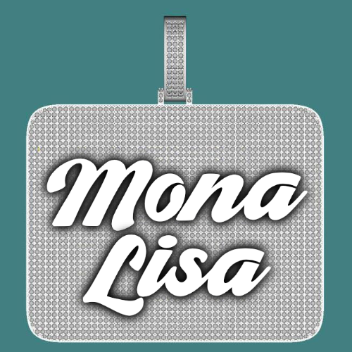 CUSTOM LETTER NECKLACE 3D BIG SQUARE