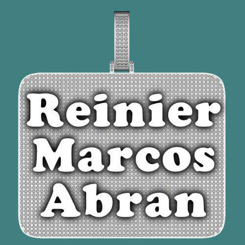 CUSTOM LETTER NECKLACE 3D BIG SQUARE