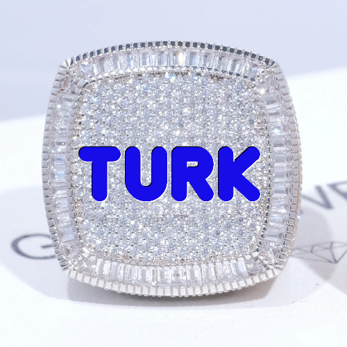 CUSTOM LETTER 3D ICED RING