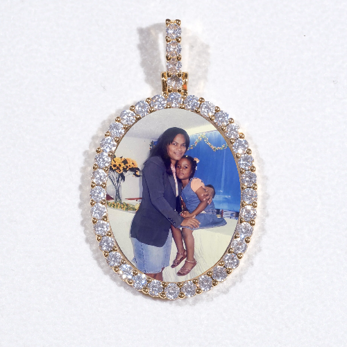 3D Oval Custom Picture Pendant