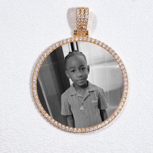 MEDIUM 3D CIRCLE CUSTOM PICTURE PENDANT