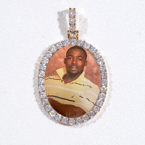 3D Oval Custom Picture Pendant