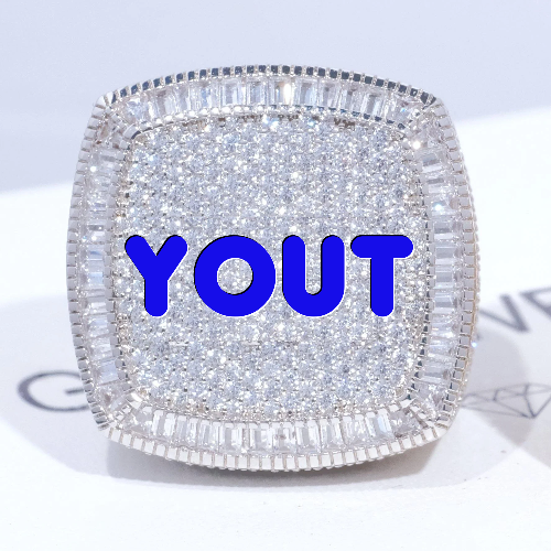 CUSTOM LETTER 3D ICED RING
