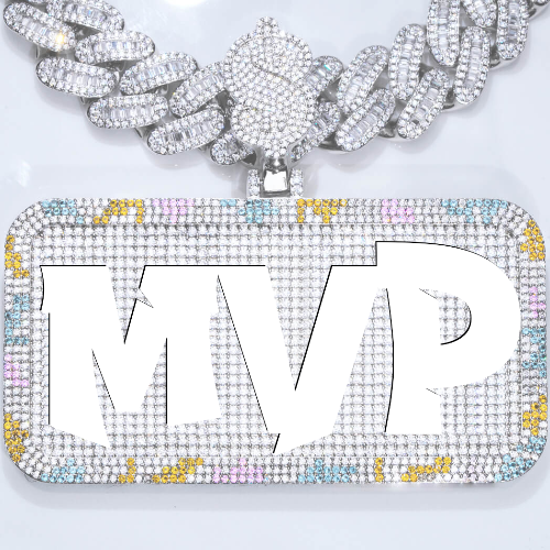 CUSTOM LETTER NECKLACE 3D COLORFUL SQUARE