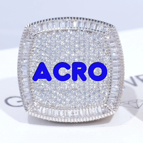 CUSTOM LETTER 3D ICED RING